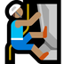 Bagaimana Man Climbing: Medium Skin Tone emoji terlihat di Microsoft.