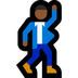 Bagaimana Man Dancing: Medium-Dark Skin Tone emoji terlihat di Microsoft.