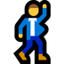 Bagaimana Man Dancing emoji terlihat di Microsoft.