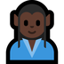 Bagaimana Man Elf: Dark Skin Tone emoji terlihat di Microsoft.