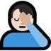 Bagaimana Man Facepalming: Light Skin Tone emoji terlihat di Microsoft.