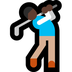 Bagaimana Man Golfing: Dark Skin Tone emoji terlihat di Microsoft.