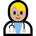 Bagaimana Man Health Worker: Medium-Light Skin Tone emoji terlihat di Microsoft.