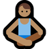 Bagaimana Man in Lotus Position: Medium Skin Tone emoji terlihat di Microsoft.