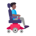 Bagaimana Man in Motorized Wheelchair Facing Right: Medium-Dark Skin Tone emoji terlihat di Microsoft.