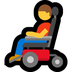 Bagaimana Man in Motorized Wheelchair emoji terlihat di Microsoft.