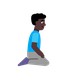 Bagaimana Man Kneeling Facing Right: Dark Skin Tone emoji terlihat di Microsoft.