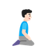 Bagaimana Man Kneeling Facing Right: Light Skin Tone emoji terlihat di Microsoft.