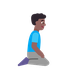 Bagaimana Man Kneeling Facing Right: Medium-Dark Skin Tone emoji terlihat di Microsoft.