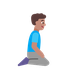 Bagaimana Man Kneeling Facing Right: Medium Skin Tone emoji terlihat di Microsoft.