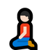 Bagaimana Man Kneeling: Light Skin Tone emoji terlihat di Microsoft.