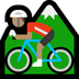 Come Ciclista uomo di mountain bike: carnagione olivastra emoji appare su Microsoft.