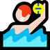 Hoe Man die waterpolo speelt: lichte huidskleur emoji eruit ziet op Microsoft.