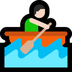 Bagaimana Man Rowing Boat: Light Skin Tone emoji terlihat di Microsoft.