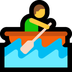 Bagaimana Man Rowing Boat emoji terlihat di Microsoft.