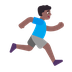 Bagaimana Man Running Facing Right: Medium-Dark Skin Tone emoji terlihat di Microsoft.