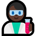 Bagaimana Man Scientist: Dark Skin Tone emoji terlihat di Microsoft.