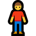 Bagaimana Man Standing emoji terlihat di Microsoft.