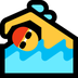 Bagaimana Man Swimming emoji terlihat di Microsoft.