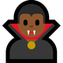 Bagaimana Man Vampire: Medium-Dark Skin Tone emoji terlihat di Microsoft.