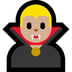 Bagaimana Man Vampire: Medium-Light Skin Tone emoji terlihat di Microsoft.