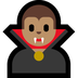 Bagaimana Man Vampire: Medium Skin Tone emoji terlihat di Microsoft.