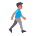 Bagaimana Man Walking Facing Right: Medium Skin Tone emoji terlihat di Microsoft.