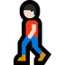 Bagaimana Man Walking: Light Skin Tone emoji terlihat di Microsoft.