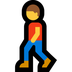 Bagaimana Man Walking emoji terlihat di Microsoft.