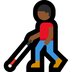 Bagaimana Man with White Cane: Medium-Dark Skin Tone emoji terlihat di Microsoft.