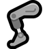 Bagaimana Mechanical Leg emoji terlihat di Microsoft.