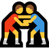 Bagaimana Men Wrestling emoji terlihat di Microsoft.