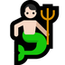 Bagaimana Merman: Light Skin Tone emoji terlihat di Microsoft.