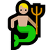 Bagaimana Merman: Medium-Light Skin Tone emoji terlihat di Microsoft.