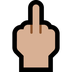 Bagaimana Middle Finger: Medium-Light Skin Tone emoji terlihat di Microsoft.