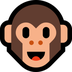 Bagaimana Monkey Face emoji terlihat di Microsoft.