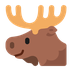 Bagaimana Moose emoji terlihat di Microsoft.