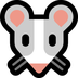 Bagaimana Mouse Face emoji terlihat di Microsoft.