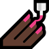 Bagaimana Nail Polish: Dark Skin Tone emoji terlihat di Microsoft.