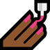 Bagaimana Nail Polish: Medium-Dark Skin Tone emoji terlihat di Microsoft.