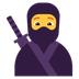 Bagaimana Ninja emoji terlihat di Microsoft.