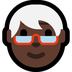 Bagaimana Older Person: Dark Skin Tone emoji terlihat di Microsoft.