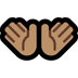 Bagaimana Open Hands: Medium Skin Tone emoji terlihat di Microsoft.