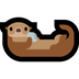 Hoe Otter emoji eruit ziet op Microsoft.