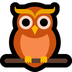 Bagaimana Owl emoji terlihat di Microsoft.