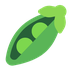 Bagaimana Pea Pod emoji terlihat di Microsoft.