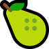 Bagaimana Pear emoji terlihat di Microsoft.