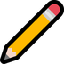 Bagaimana Pencil emoji terlihat di Microsoft.