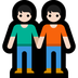 Bagaimana People Holding Hands: Light Skin Tone emoji terlihat di Microsoft.