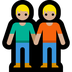 Bagaimana People Holding Hands: Medium-Light Skin Tone emoji terlihat di Microsoft.